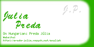 julia preda business card